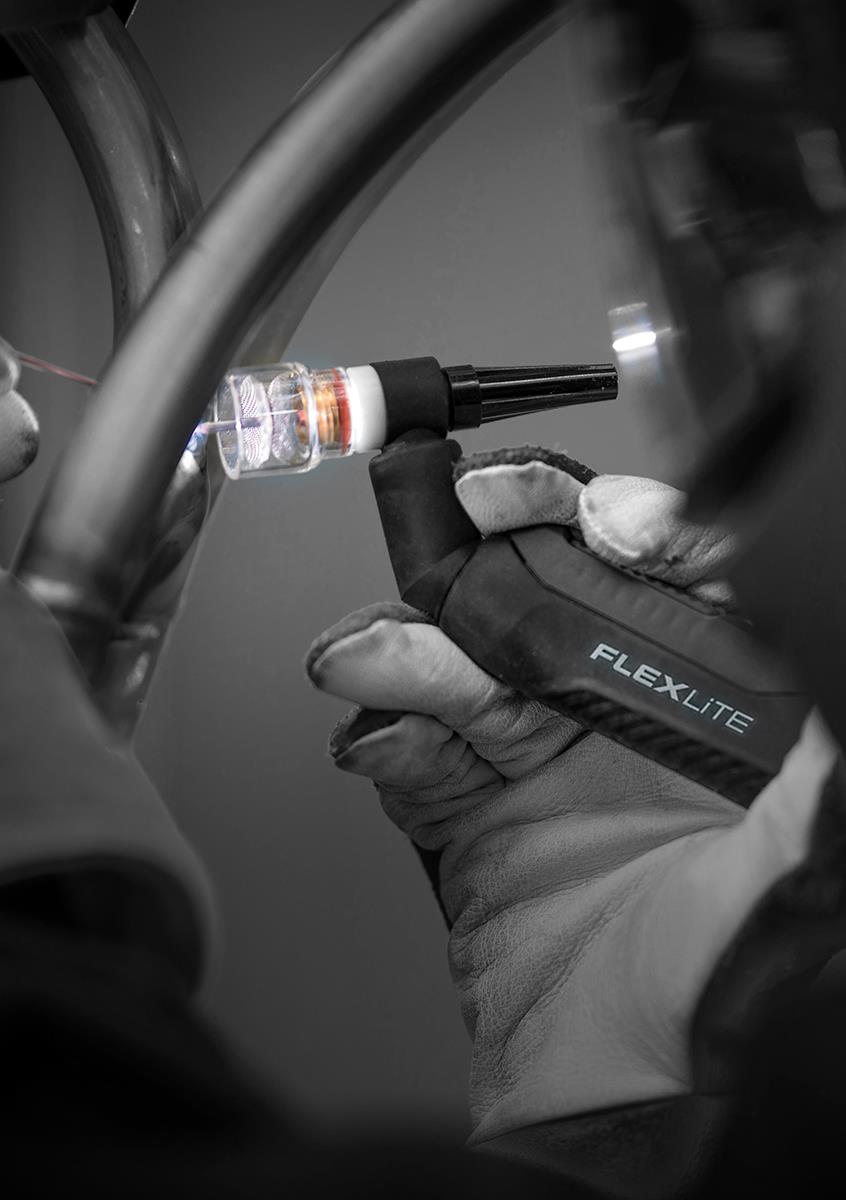 TX353W  Kemppi Flexlite TX K3 353W Water Cooled 350 Amp TIG Torch, with 70° Angle Neck - 4 Pin